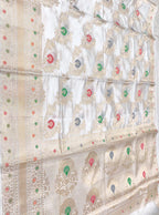 Dyeable Banarasi Handloom Pure Dupion Silk Flower Design Saree - Luxurion World