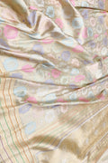 Exquisite Multicolor Handloom Banarasi Pure Katan Silk Meenakari Saree - Luxurion World
