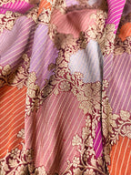Multicolor Handloom Banarasi Pure Katan Silk Saree - Luxurion World