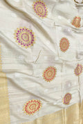 Stunning Dyeable Handloom Banarasi Tussar Silk Meenakari Saree - Luxurion World