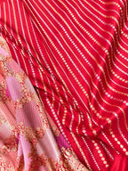 Multicolor Handloom Banarasi Pure Katan Silk Rangkat Saree - Luxurion World