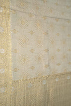 Exquisite Dyeable Banarasi Handloom Pure Moonga Silk Sona Roopa Saree - Luxurion World