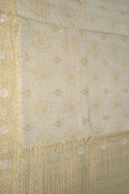 Exquisite Dyeable Banarasi Handloom Pure Moonga Silk Sona Roopa Saree - Luxurion World