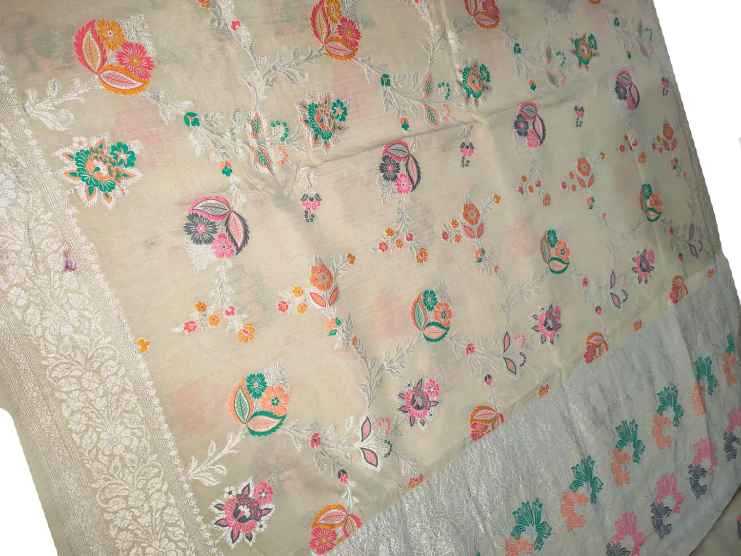 Exquisite Dyeable Banarasi Handloom Pure Moonga Silk Meenakari Saree - Luxurion World