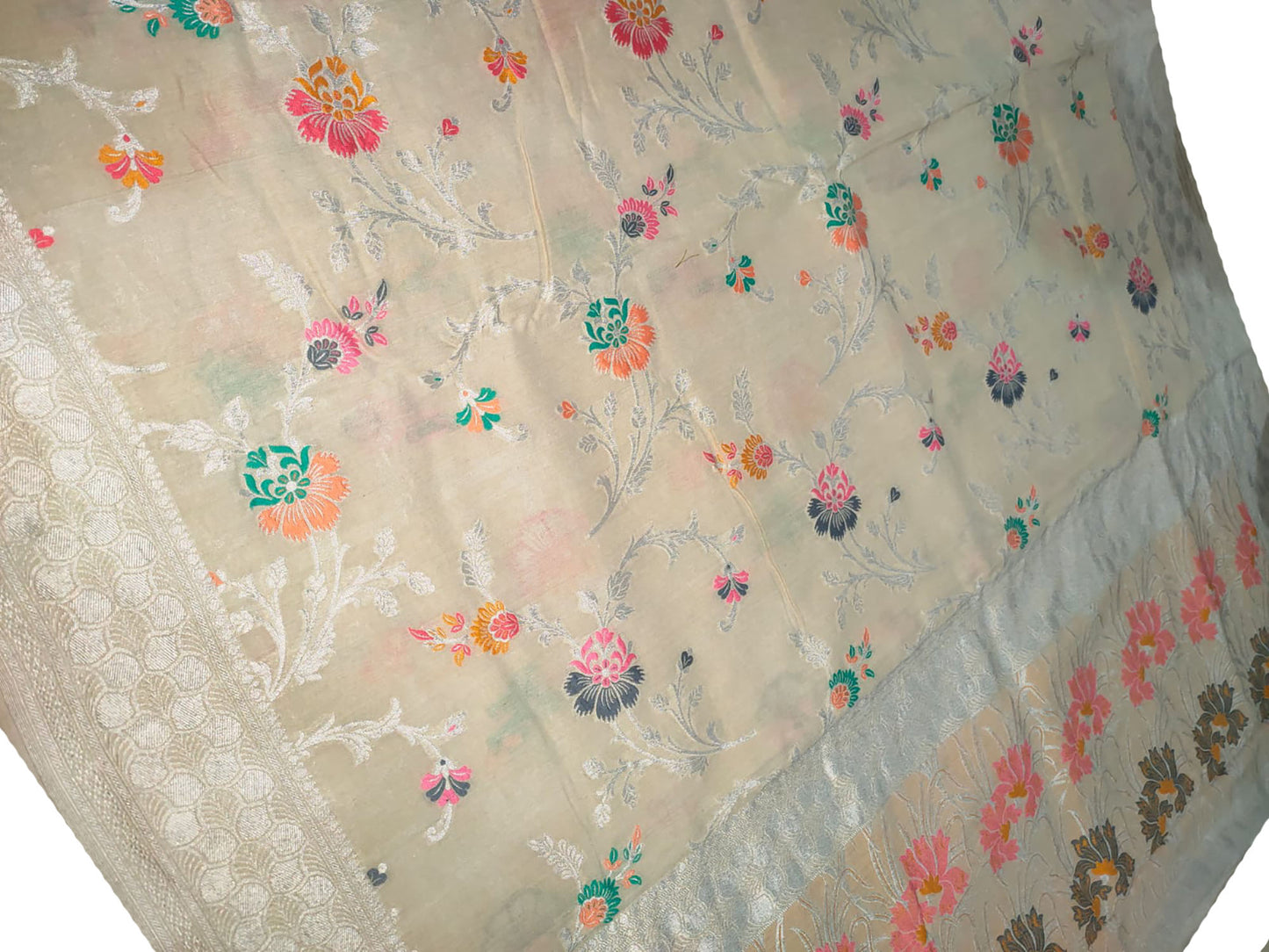 Exquisite Dyeable Banarasi Handloom Pure Moonga Silk Meenakari Saree - Luxurion World