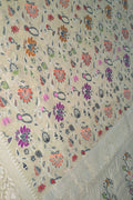 Exquisite Dyeable Banarasi Handloom Pure Moonga Silk Meenakari Saree - Luxurion World