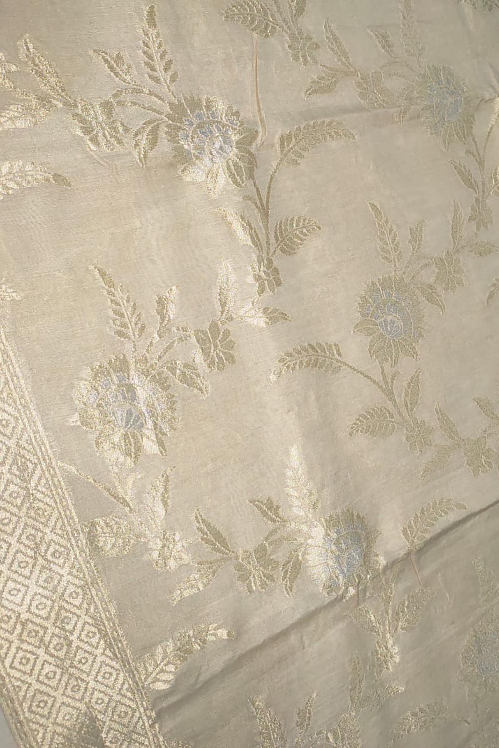 Exquisite Dyeable Banarasi Handloom Pure Moonga Silk Sona Roopa Saree - Luxurion World