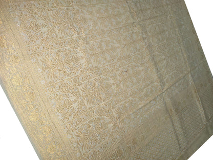 Exquisite Dyeable Banarasi Handloom Pure Moonga Silk Sona Roopa Saree - Luxurion World