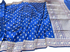 Blue Handloom Banarasi Katan Silk Saree - Elegant and Timeless - Luxurion World