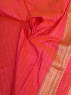 Pink Banarasi Handloom Pure Katan Silk Saree - Luxurion World