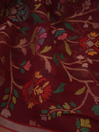 Purple Banarasi Handloom Pure Cotton Real Zari Saree - Luxurion World