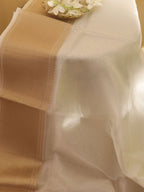 Dyeable Banarasi Handloom Pure Organza Silk Saree - Luxurion World