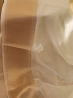 Dyeable Banarasi Handloom Pure Organza Silk Saree - Luxurion World