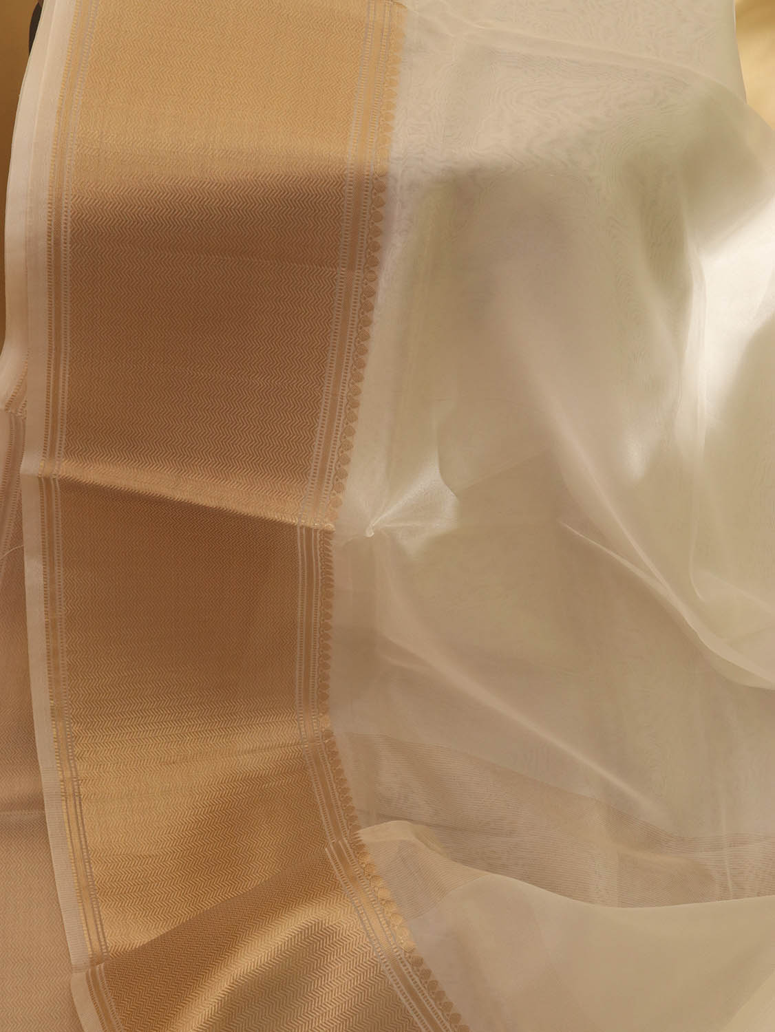 Dyeable Banarasi Handloom Pure Organza Silk Saree - Luxurion World
