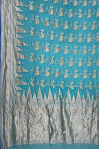 Elegant Blue Pure Georgette Banarasi Handloom Saree - Luxurion World