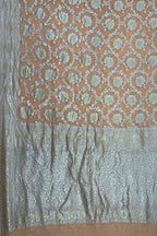 Orange Pure Georgette Banarasi Handloom Saree - Luxurion World