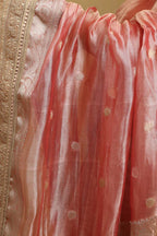 Exquisite Pink Handloom Banarasi Pure Tissue Silk Saree - Luxurion World