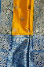 Yellow Pure Katan Silk Banarasi Handloom Saree