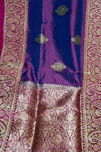 Purple Pure Katan Silk Banarasi Handloom Saree