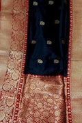 Black Pure Katan Silk Banarasi Handloom Saree