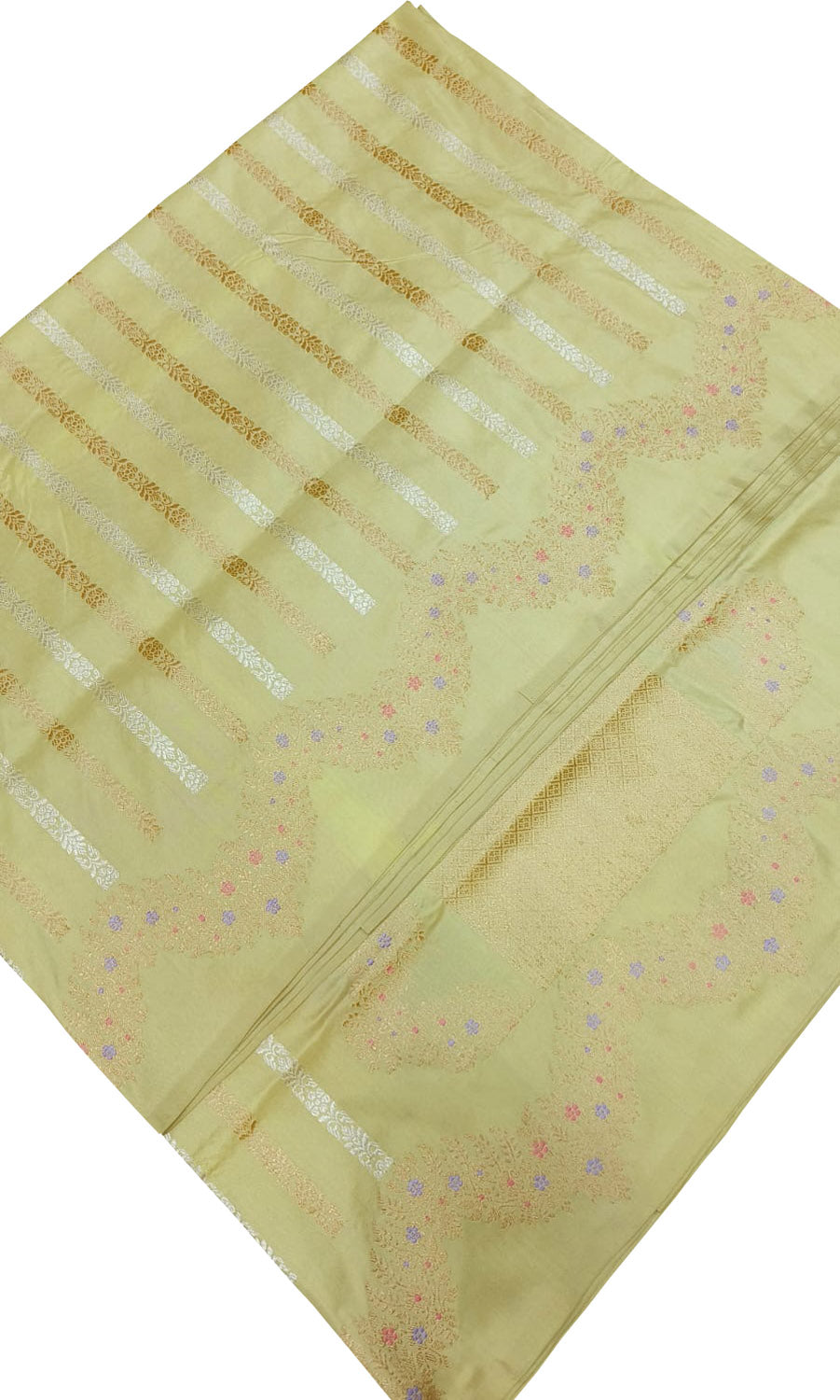 Exquisite Yellow Banarasi Handloom Pure Katan Silk Saree - Luxurion World