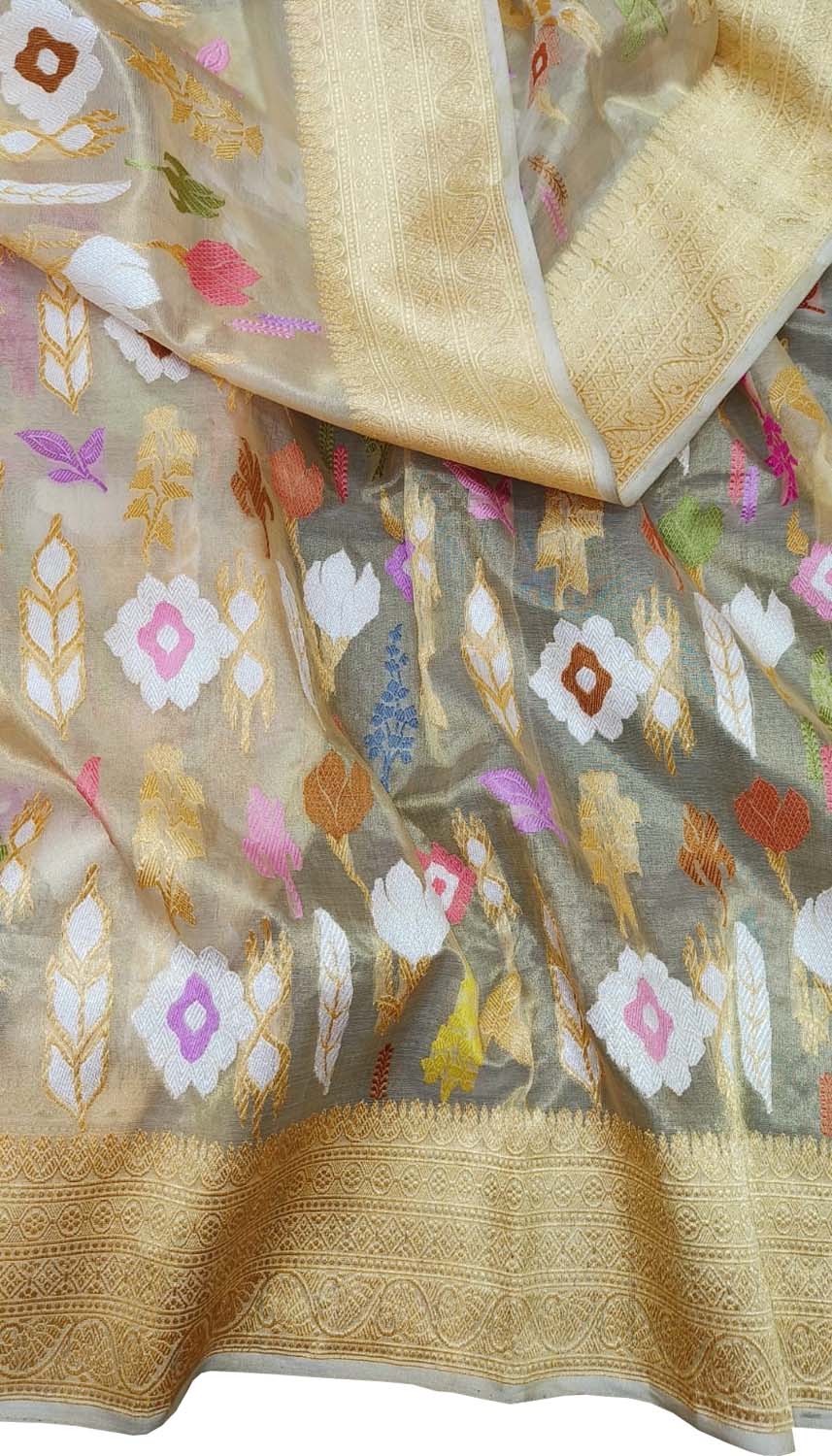 Exquisite Pastel Banarasi Tissue Silk Saree Collection - Luxurion World