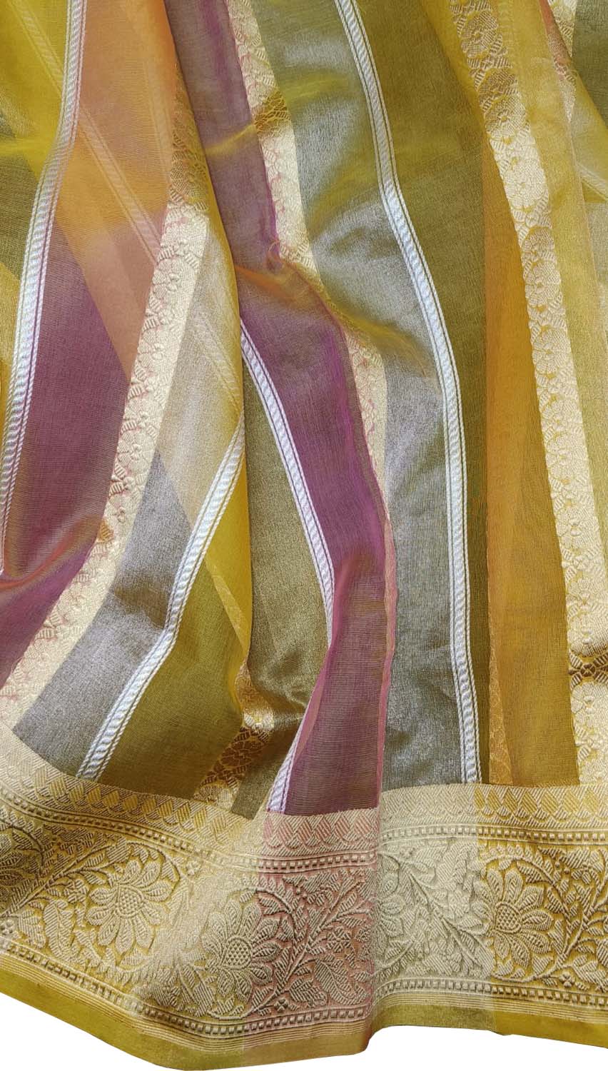 Exquisite Multicolor Banarasi Tissue Silk Saree - Luxurion World