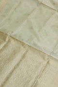Exquisite Green Banarasi Tissue Silk Saree - Luxurion World