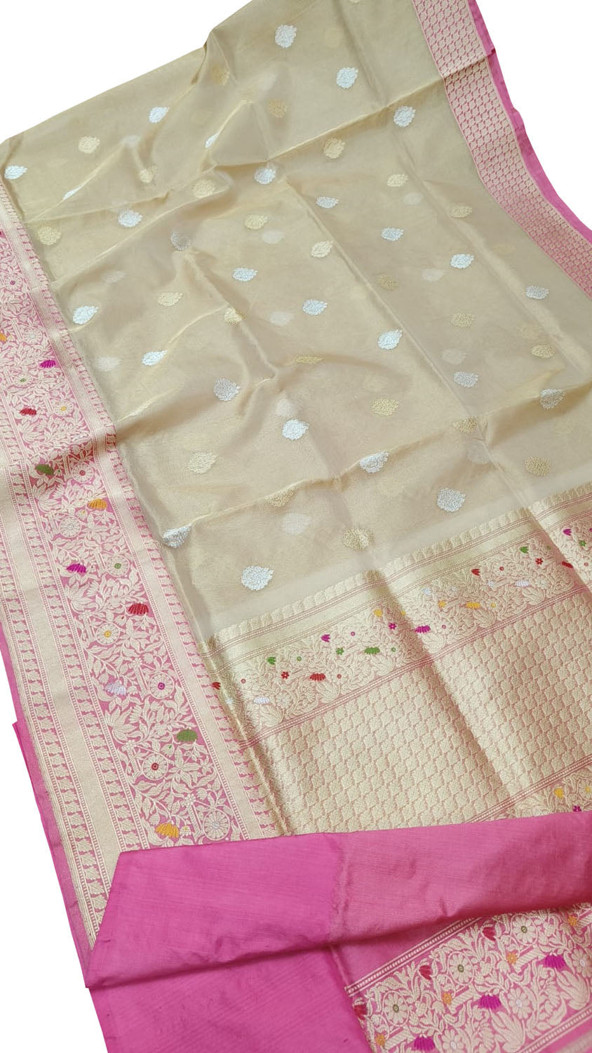 Exquisite Pastel Banarasi Tissue Silk Saree Collection - Luxurion World