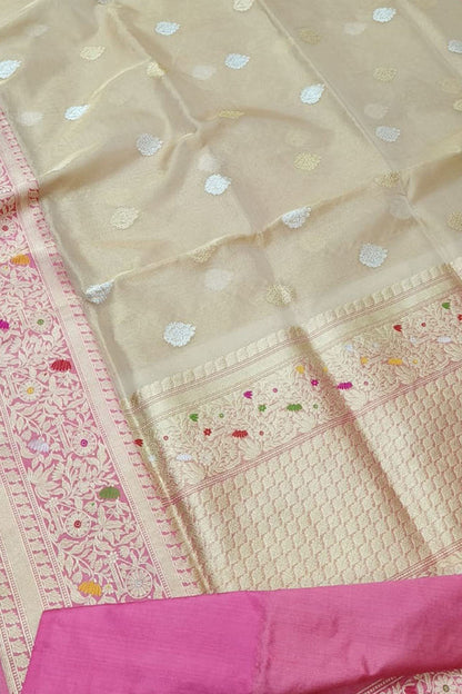Exquisite Pastel Banarasi Tissue Silk Saree Collection - Luxurion World