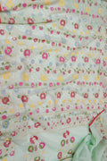 Green Banarasi Handloom Cotton Saree - Luxurion World
