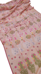 Pretty in Pink: Banarasi Handloom Cotton Saree - Luxurion World