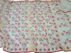 Elegant Off White Banarasi Cotton Saree - Luxurion World