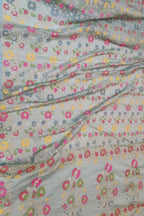 Elegant Grey Banarasi Cotton Saree - Luxurion World