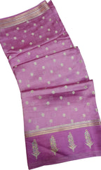 Handloom Beauty: Pink Banarasi Silk Saree - Luxurion World