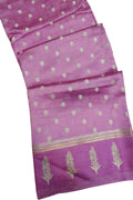 Handloom Beauty: Pink Banarasi Silk Saree - Luxurion World