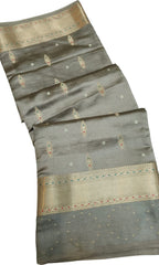 Graceful Grey Banarasi Silk Saree - Timeless Elegance - Luxurion World