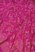 Exquisite Pink Banarasi Handloom Pure Katan Silk Saree - Luxurion World