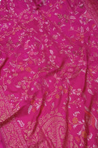 Exquisite Pink Banarasi Handloom Pure Katan Silk Saree - Luxurion World