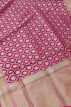 Exquisite Pink Banarasi Handloom Pure Katan Silk Saree - Luxurion World