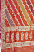 Multicolor Banarasi Handloom Pure Katan Silk Rangkat Saree - Luxurion World
