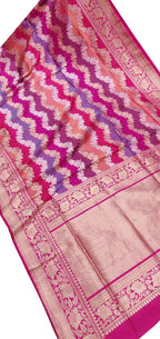 Exquisite Multicolor Banarasi Handloom Pure Katan Silk Rangkat Saree - Luxurion World