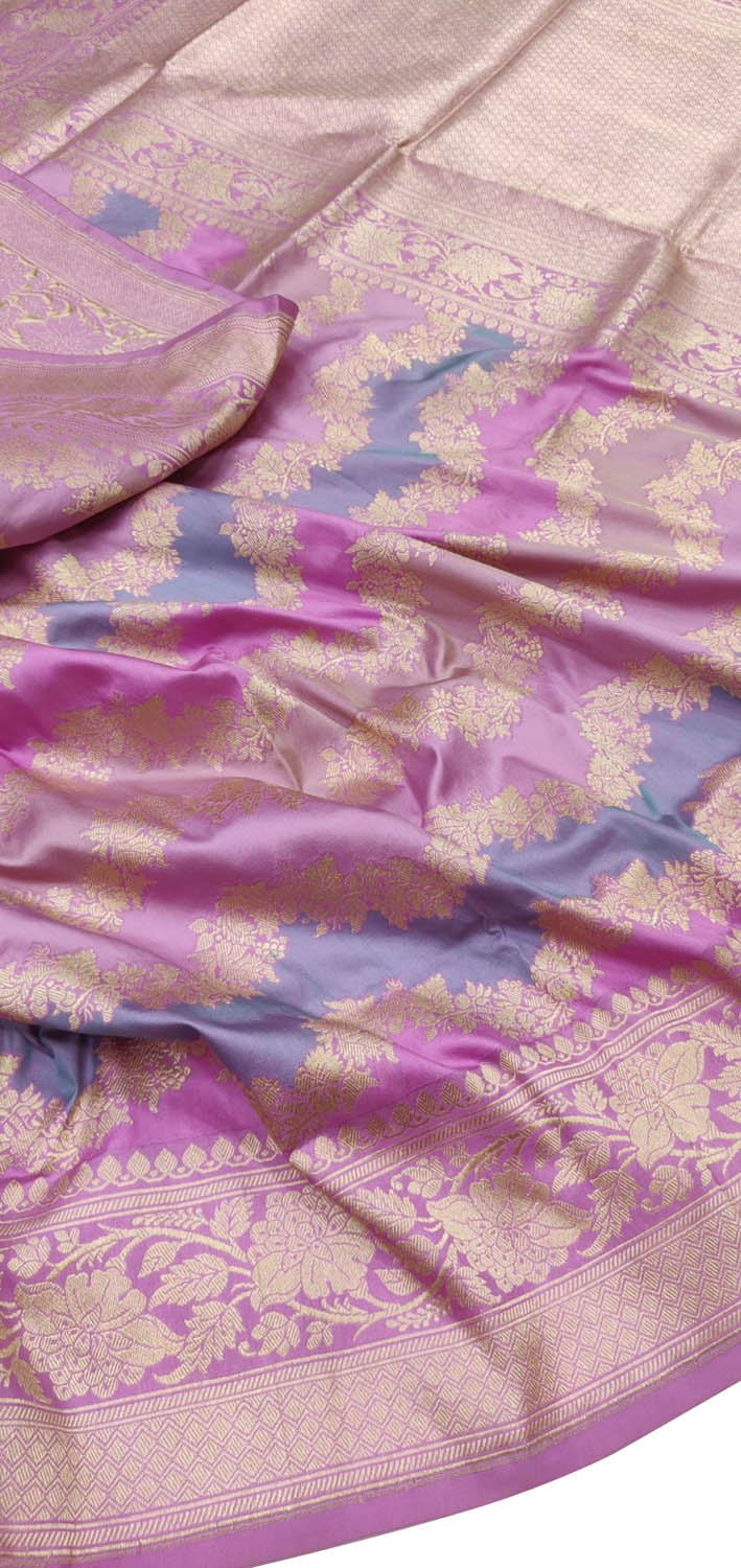 Exquisite Multicolor Banarasi Handloom Pure Katan Silk Rangkat Saree - Luxurion World