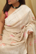 Elegant Dyeable Banarasi Tussar Georgette Saree - Luxurion World