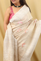Elegant Dyeable Banarasi Tussar Georgette Saree - Luxurion World