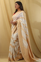 Colorful Banarasi Tussar Georgette Saree - Dyeable and Vibrant - Luxurion World