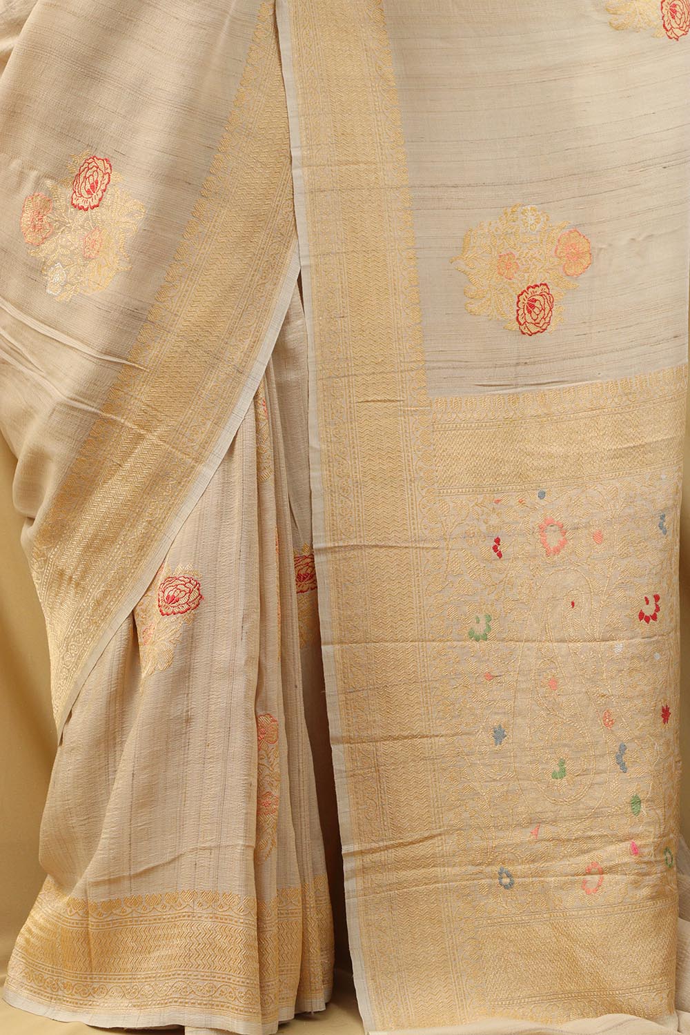 Elegant Dyeable Banarasi Tussar Georgette Saree - Luxurion World