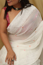 Elegant Dyeable Banarasi Handloom Pure Georgette Saree - Luxurion World
