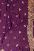 Stunning Purple Georgette Saree with Digital Print - Luxurion World