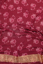 Elegant Maroon Handloom Banarasi Georgette Saree - Luxurion World